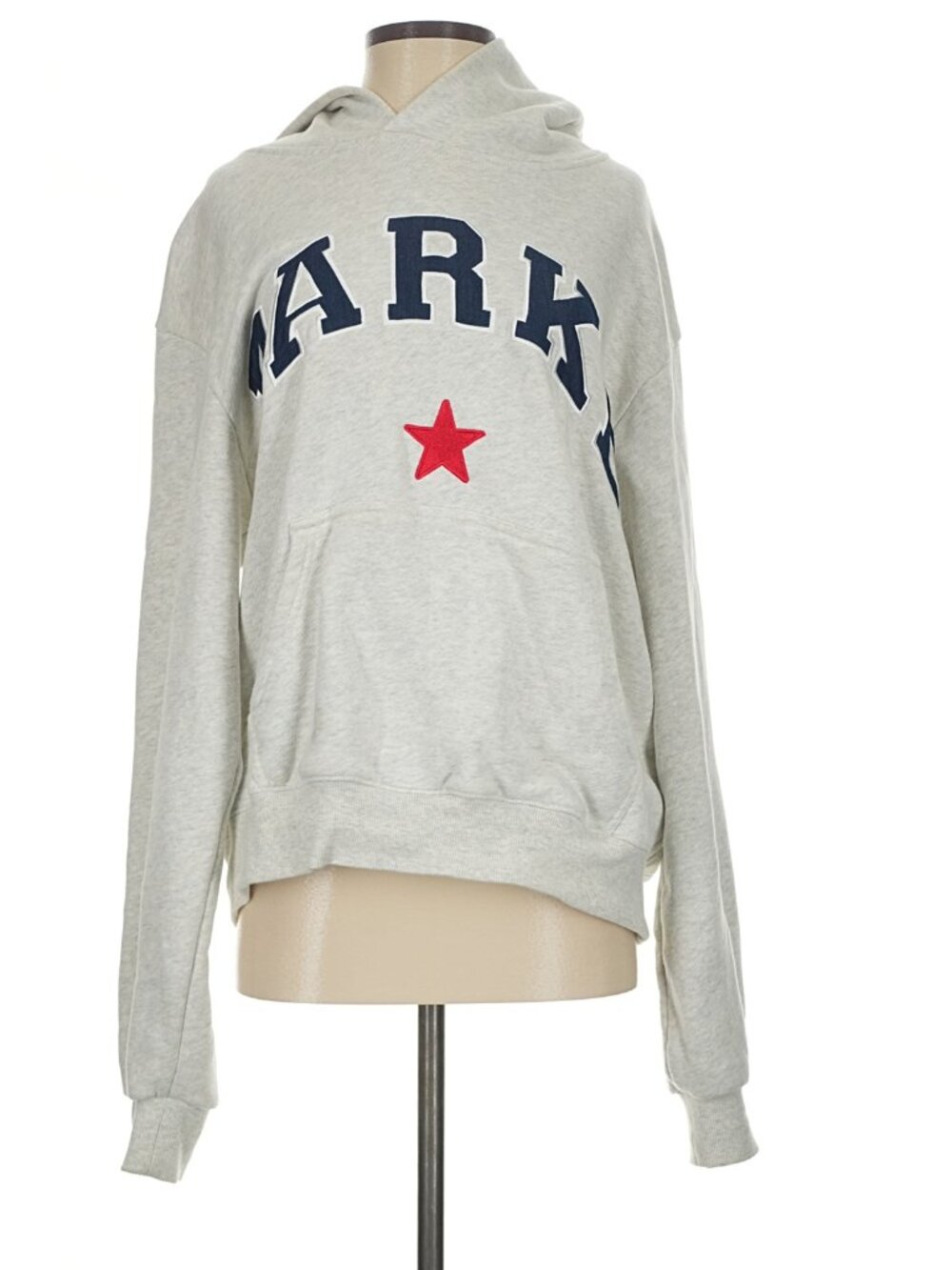 Parke Varsity Star Hoodie Sweatshirt Grey Small/Medium - Picture 2 of 6